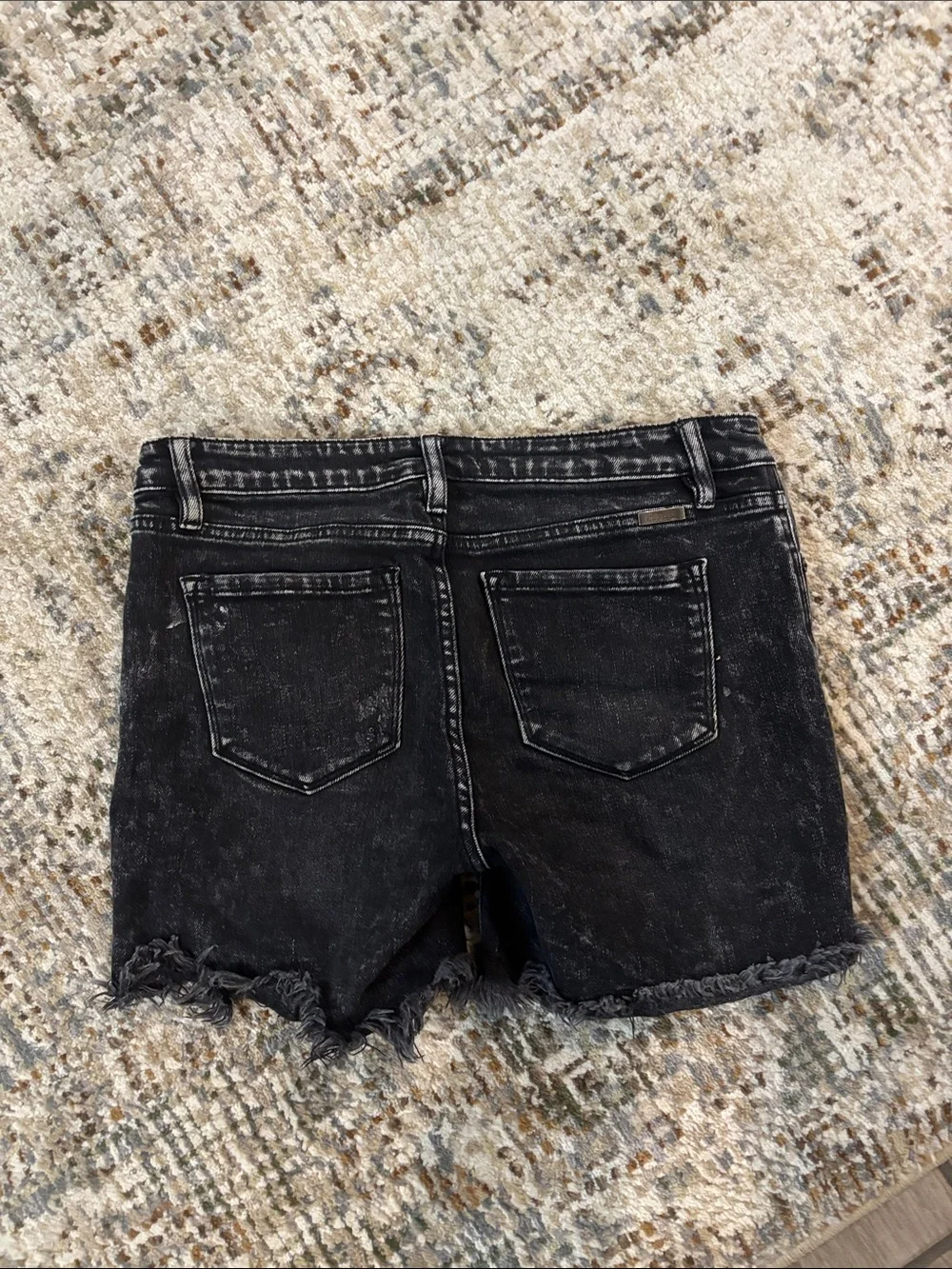 KanCan Black Washed Distressed Jean Shorts